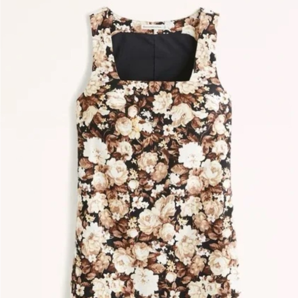 NWT Abercrombie & Fitch Linen Blend Wide Strap Mini Dress
